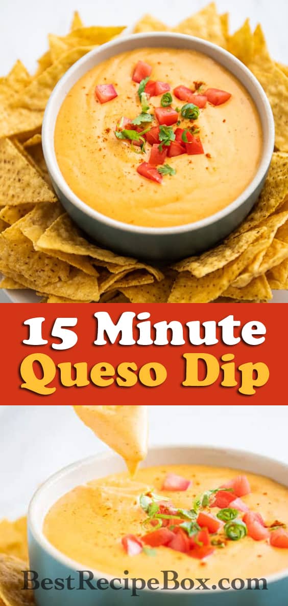 Easy Queso Recipe and Queso Cheese Dip Appetizer Recipe | BestRecipeBox.com