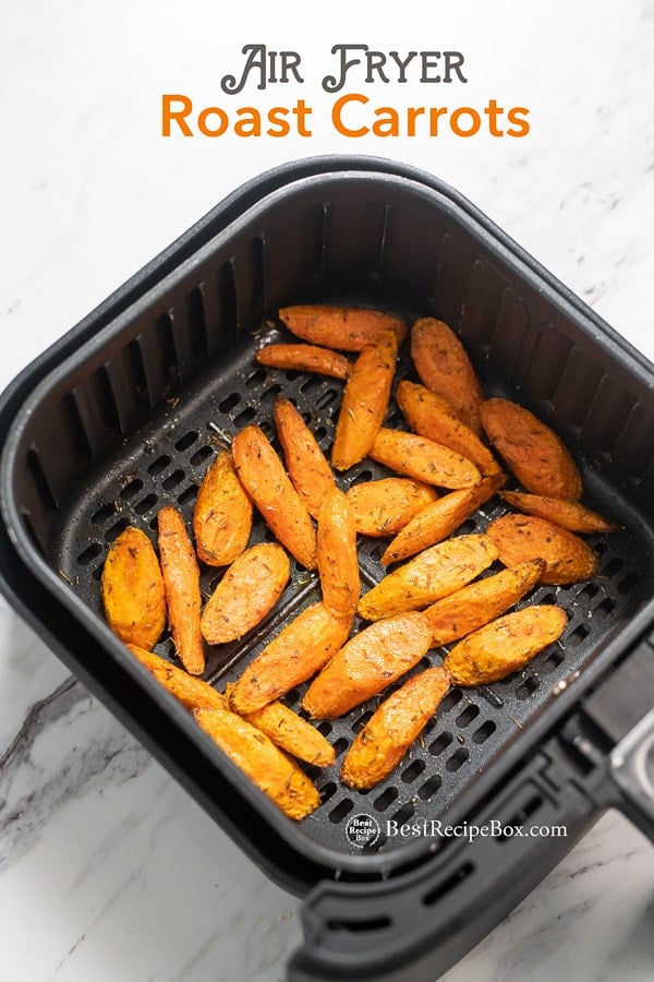 Air Fried Carrots Recipe in Air Fryer basket