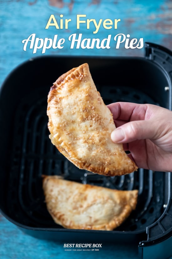 Air Fryer Apple Hand Pies in basket 