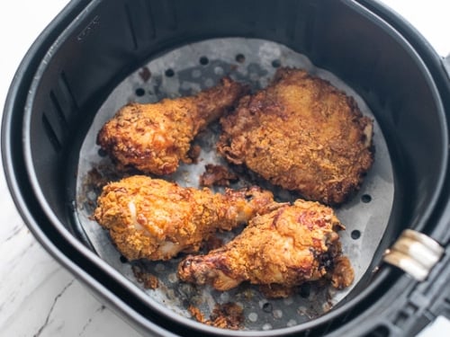 Finished air fried chicken