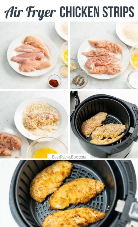 How to Cook Air Fried Chicken Tenders Recipe or Chicken Strips step by step 