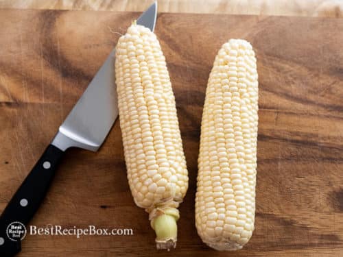 Cut or trim corn to fit the air fryer