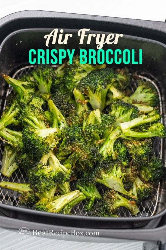 Air Fryer Broccoli Recipe in a basket