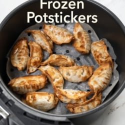 air fryer frozen dumplings potstickers in basket