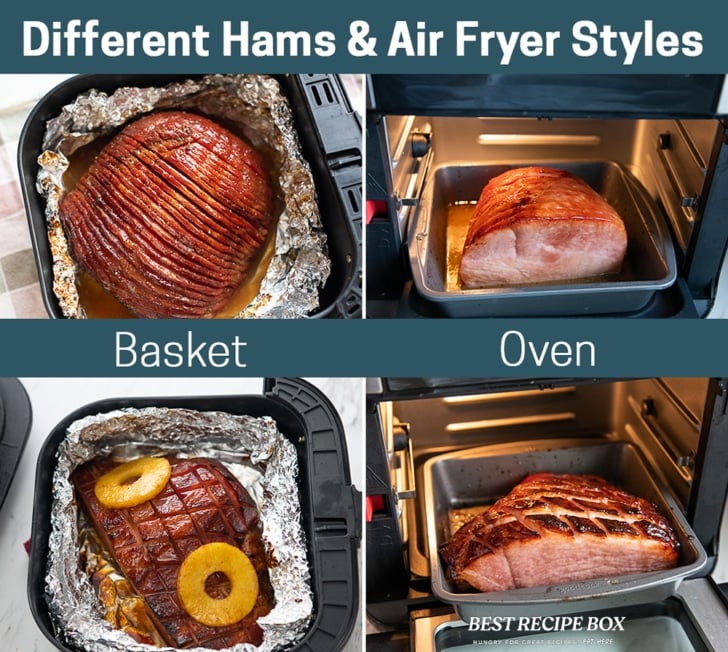 Different hams in different air fryers