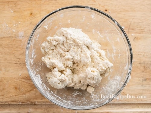 Dough mixed together