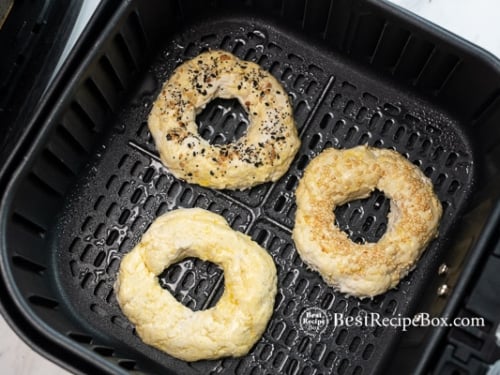 Raw bagels in air fryer