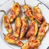 Air Fried Jalapeno Poppers Recipe with Bacon in Air Fryer | BestRecipeBox.com