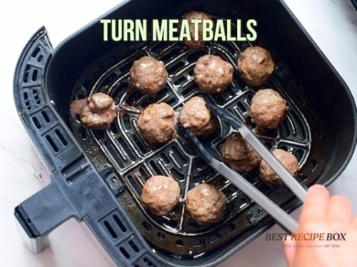 best recipe box air frier turning meatballs