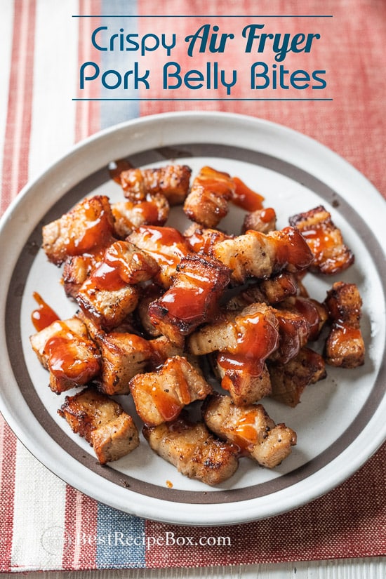 Air Fryer Pork Belly Bites Are Crispy With Bbq Sauce Best Recipe Box