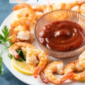 Air Fried Shrimp Cocktail Recipe in Air Fryer | BestRecipeBox.com