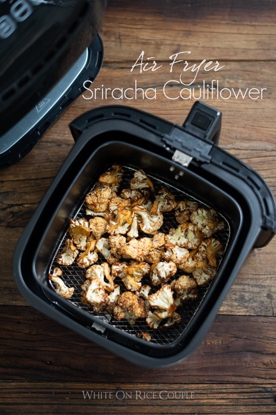 Air Fried Spicy Cauliflower Recipe in a basket 