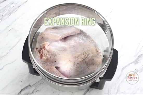 Turkey in air fryer with expansion ring
