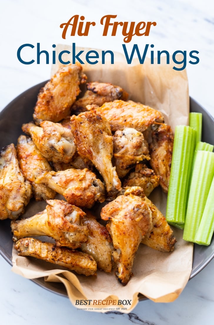 Air Fryer Chicken Wings Recipe Buffalo CRISPY | Best Recipe Box