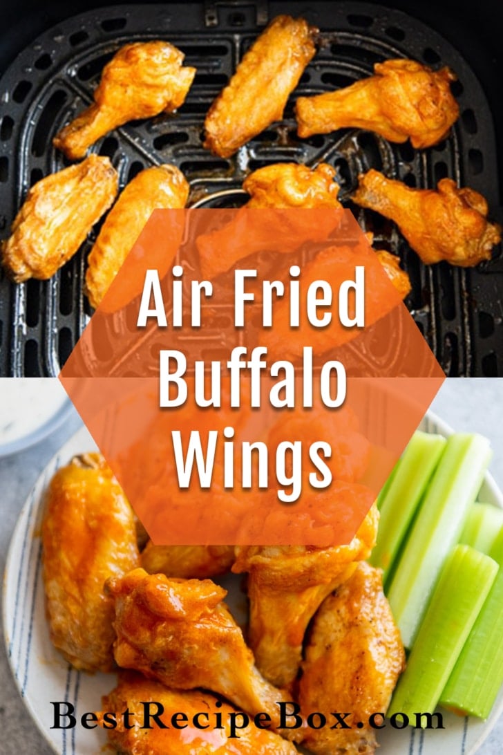 Air Fryer Buffalo Wings collage