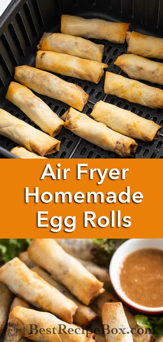 Air Fryer Chicken Egg Rolls Recipe or Pork Egg Rolls | @BestRecipeBox