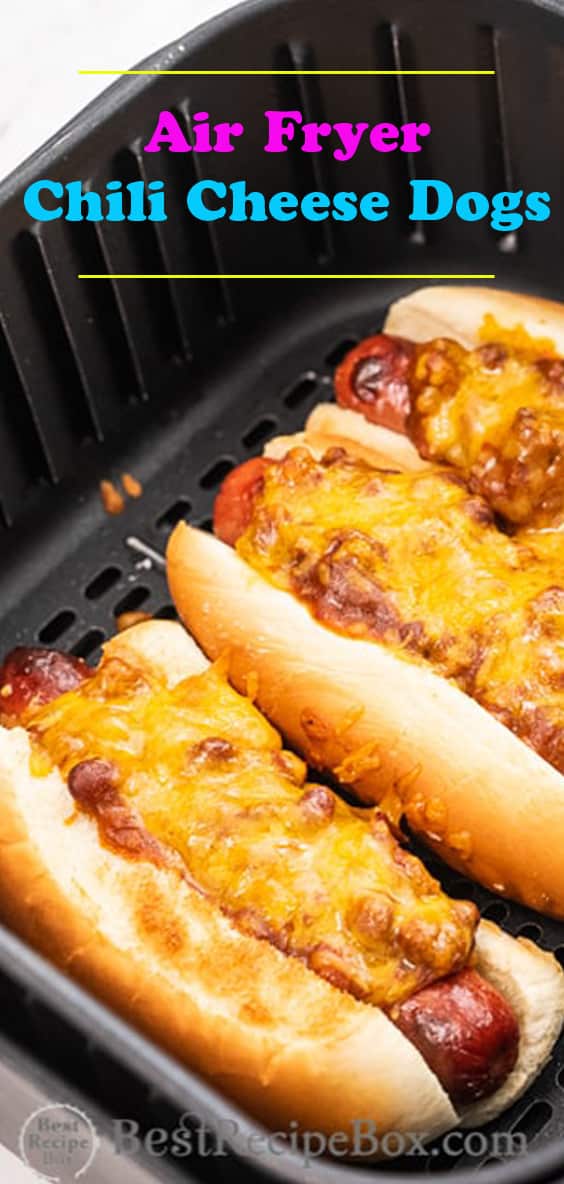 How to Cook Air Fried Chili Cheese Hot Dogs Recipe | @BestRecipeBox