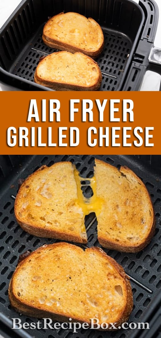 Air fryer Grilled Cheese Sandwich Recipe @BestRecipeBox
