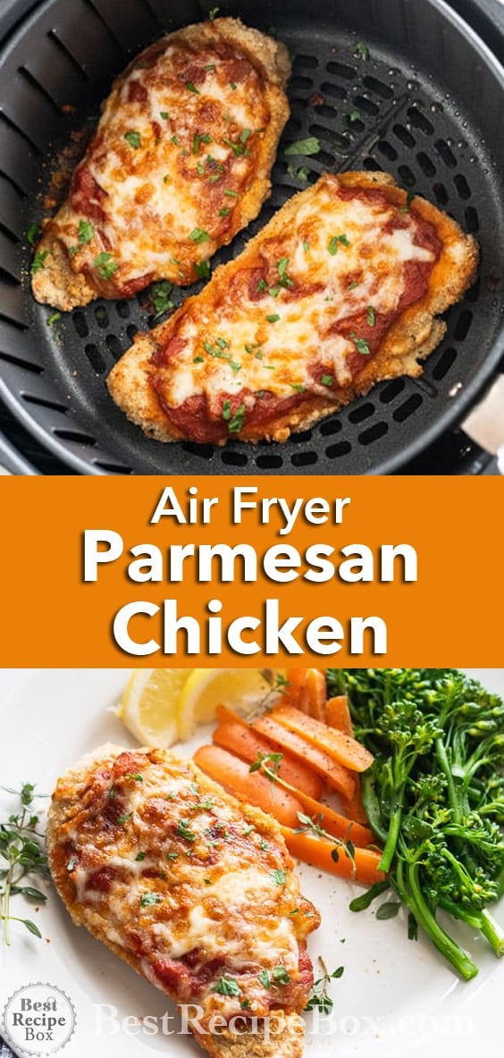 Air Fryer Chicken Parmesan Recipes - Healthy Little Oil @bestrecipebox