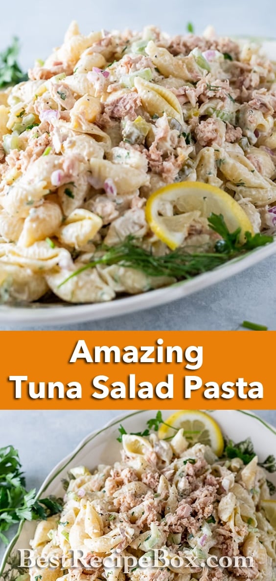 Easy Tuna Pasta Salad Recipe | BestRecipeBox.com