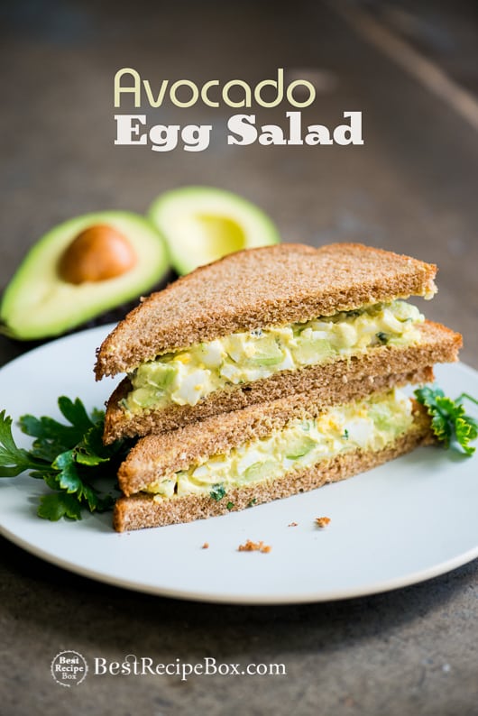 Avocado Egg Salad Recipe on a plate 