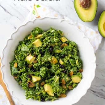 Avocado Massaged Kale Salad and Healthy Kale Salad @bestrecipebox