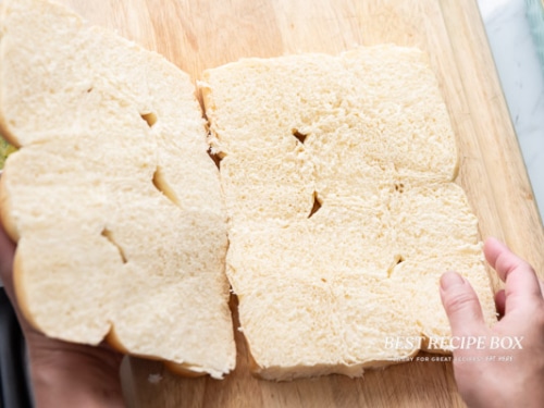 Slider rolls cut in half