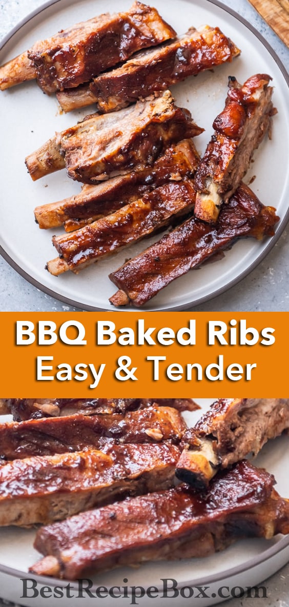 BBQ Oven Baked Pork Ribs : Tender Fall off the Bone Best Baked Ribs | BestRecipebox.com