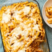 Easy Baked Ziti Recipe : cheesy pasta casserole with 3 cheeses | BestRecipeBox.com