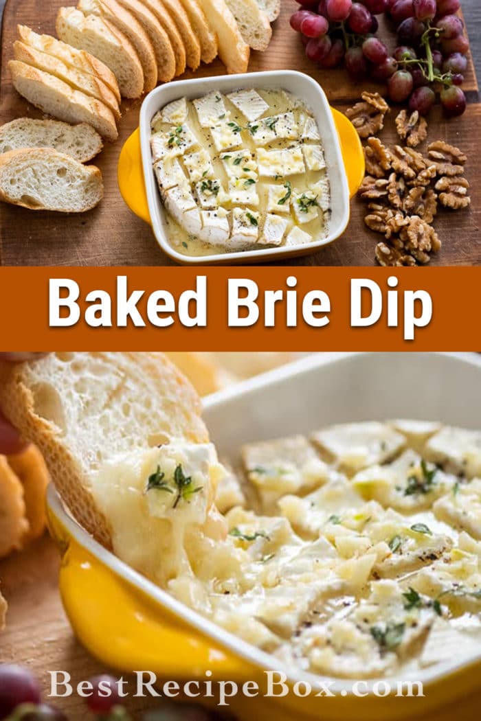 Garlic Butter Baked Brie | @BestRecipeBox