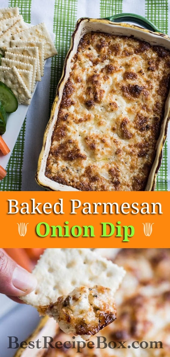 Baked Parmesan Onion Dip | Cheesy Hot Onion Dip @bestrecipebox