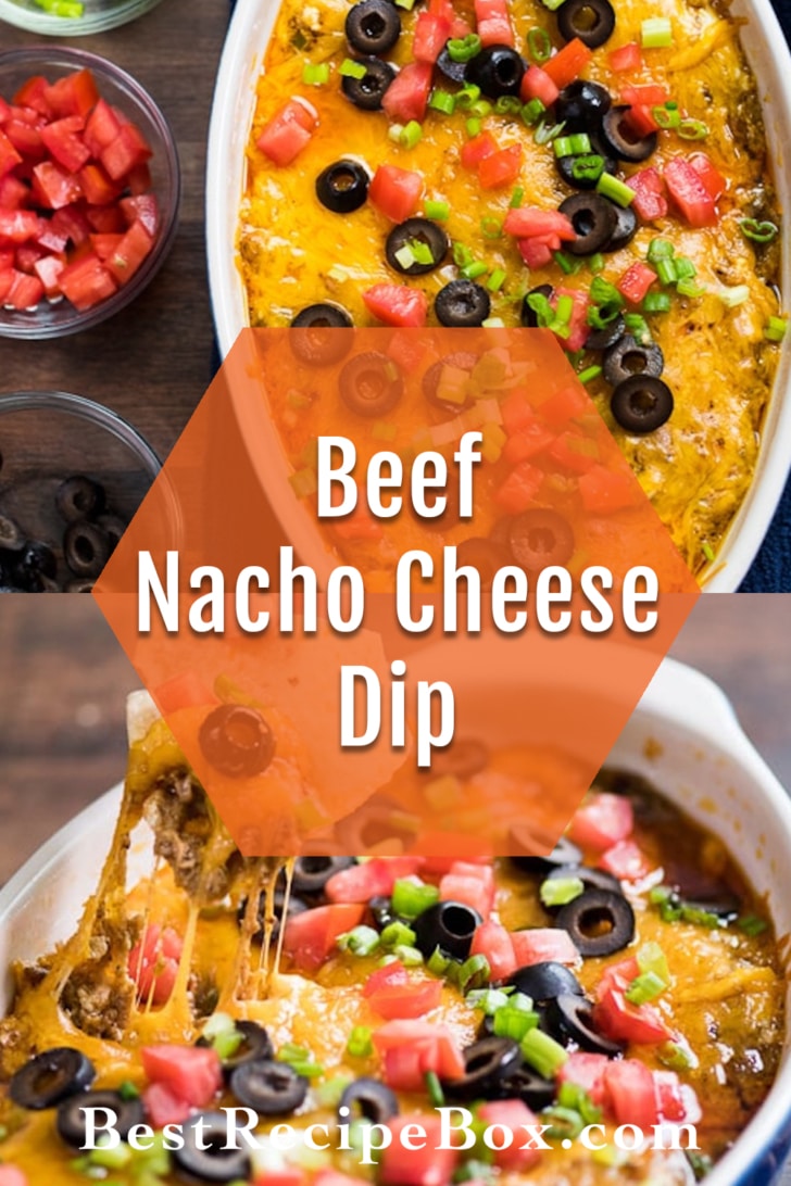 Beef Nacho Cheese Dip Best Appetizer Recipe collage
