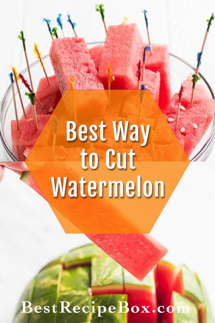 How to Cut Watermelon into Stick collage