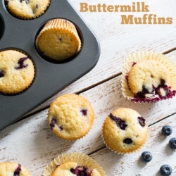 Blueberry Lemon Buttermilk Muffins for Breakfast or Brunch | @bestrecipebox
