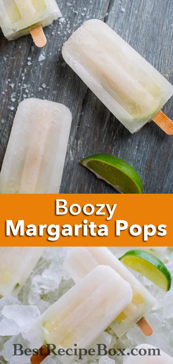 Boozy Margarita Popsicles Recipe Cocktail Pops | @bestrecipebox