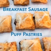 Breakfast Sausage Cheese Puff Pastry