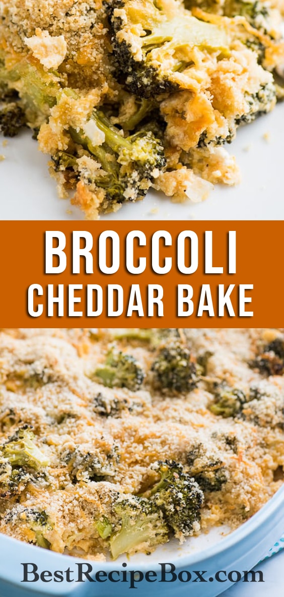 Cheddar Broccoli Bake with Parmesan Cheese | Broccoli Cheese Casserole | @bestrecipebox