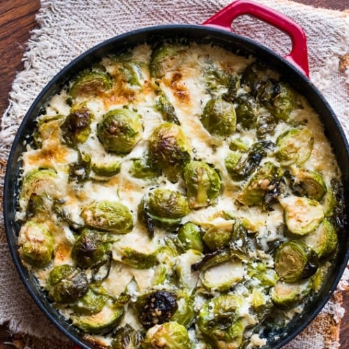 Brussels Sprouts Gratin Recipe with Cheese Brussels Sprouts Casserole