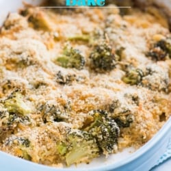 Cheddar Broccoli Bake with Parmesan Cheese | Broccoli Cheese Casserole | @bestrecipebox