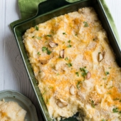 Cheesy Garlic Mashed Potato Casserole Bake Recipe | @bestrecipebox