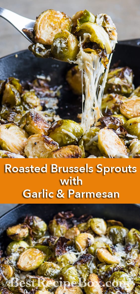 Cheesy Brussel Sprouts with Garlic and Parmesan | @bestrecipebox