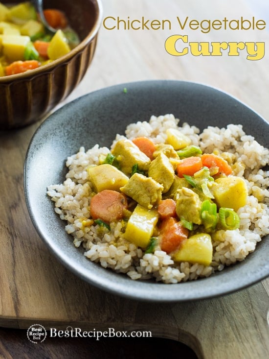 Easy Chicken Curry Recipe and Easy Thai Curry Recipe in bowl