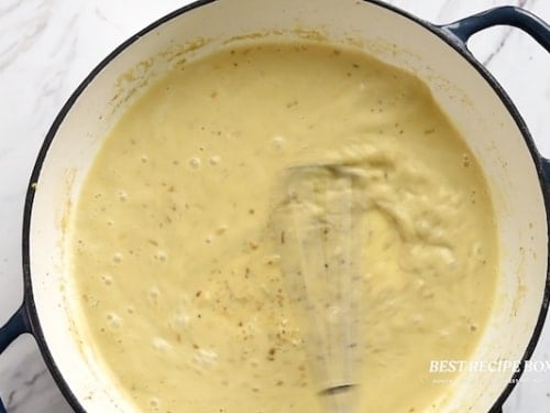 whisking sauce