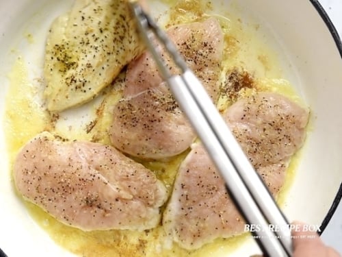 searing chicken