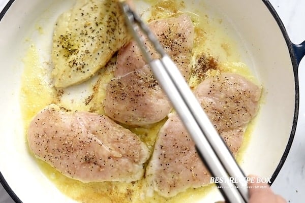 searing chicken