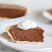 Easy Creamy Chocolate Silk Pie Recipe with just 4 Ingredients! BestRecipeBox.com