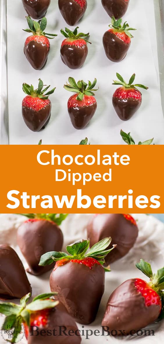 Chocolate Dipped Strawberries and Valentines Chocolate Dessert Recipe | @bestrecipebox