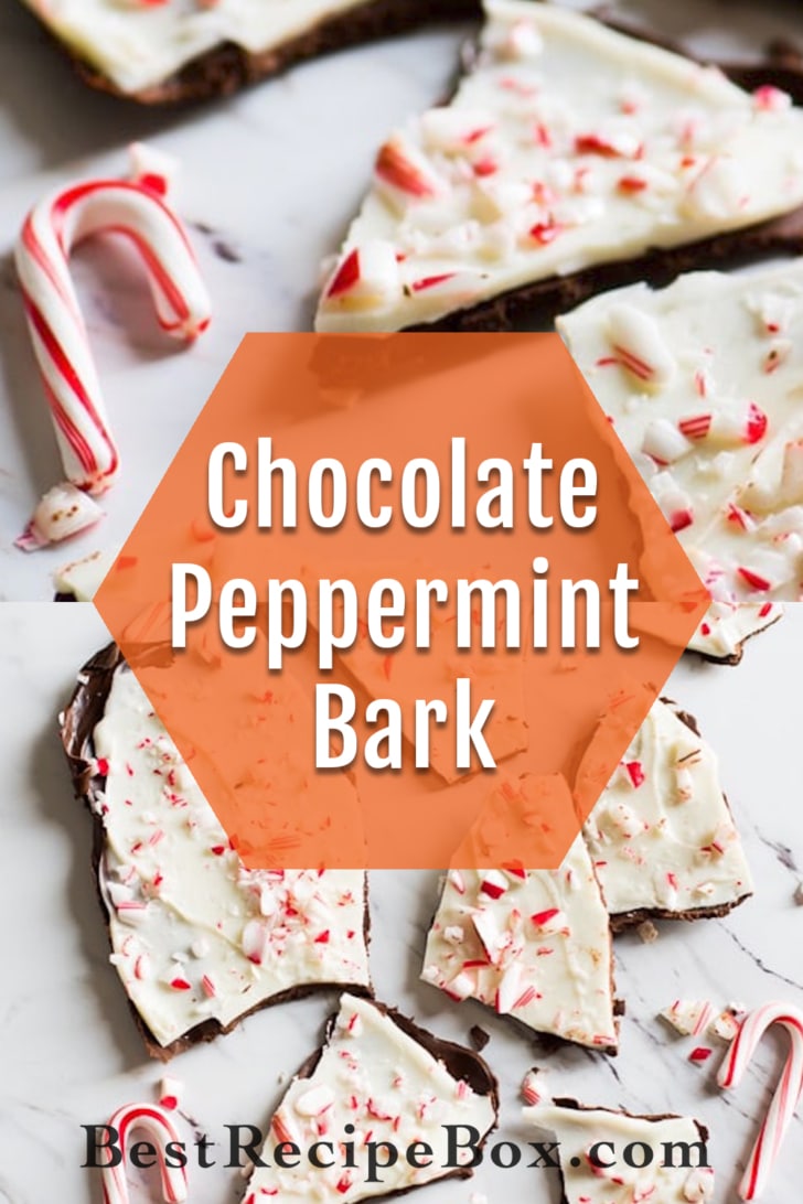 Chocolate Peppermint Bark Recipe collage