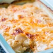 Creamy Gravy Scalloped Potatoes Recipe | @Bestrecipebox