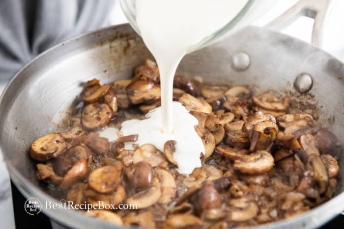 Skillet Chicken Mushroom Wine Cream Sauce step by step
